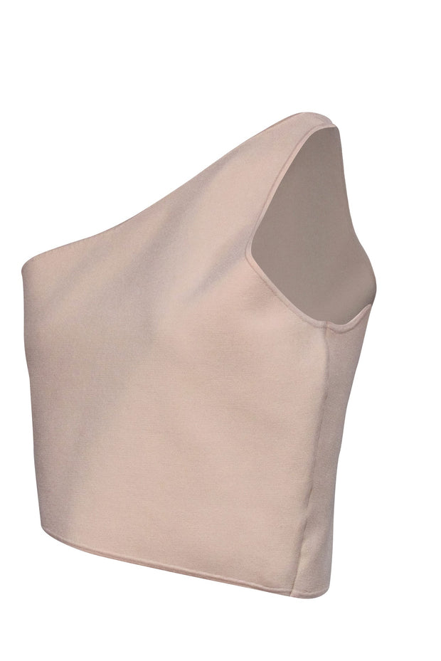 Current Boutique-A.L.C. - Beige Knit One Shoulder Asymmetrical Top Sz XL