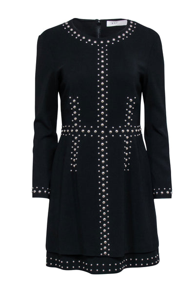 Current Boutique-A.L.C. - Black Madison Studded Dress Sz 8