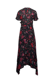 Current Boutique-A.L.C. - Black & Red Floral Wrap Dress Sz 0