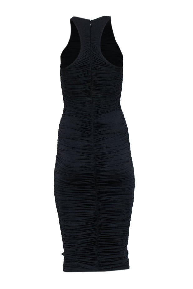 Current Boutique-A.L.C. - Black Ruched Sleeveless Bodycon Dress Sz XS