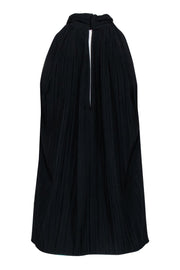 Current Boutique-A.L.C. - Black Sleeveless High Neck Pleated Top Sz 4