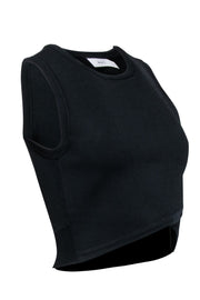 Current Boutique-A.L.C. - Black Sleeveless Knit Crop Top Sz S