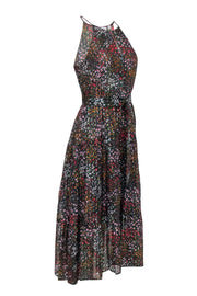 Current Boutique-A.L.C. - Black w/ Multi Color Floral Print Maxi Dress Sz 4