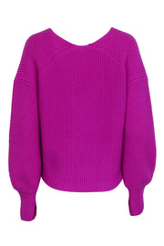 Current Boutique-A.L.C. - Bright Purple V-Neckline Knit Sweater Sz S