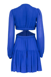Current Boutique-A.L.C. - Cobalt Blue Side & Back Cut Out Long Sleeve Dress Sz S