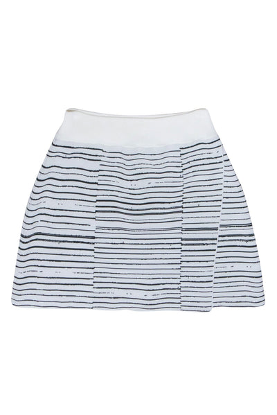 Current Boutique-A.L.C. - White & Black Stripe Knit Skirt Sz S