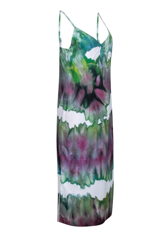 Current Boutique-Acne Studios - Green & White Water Color Slip Dress Sz 6