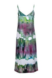 Current Boutique-Acne Studios - Green & White Water Color Slip Dress Sz 6