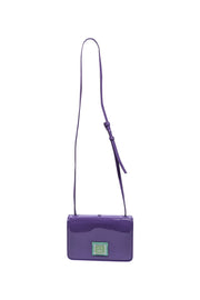 Current Boutique-Acne studio - Purple w/ Green Face Patch Patent Leather Crossbody Bag