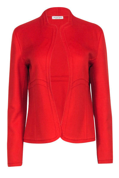 Current Boutique-Agnona - Orange Open Front Jacket Sz 8