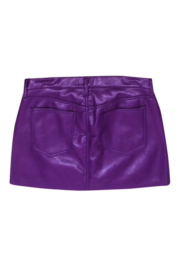 Current Boutique-Agolde - Purple Recycled Leather Mini Skirt Sz 10