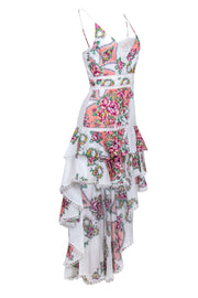 Current Boutique-Aijek - White & Multi Color Floral Print Dress Sz 2