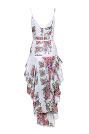 Current Boutique-Aijek - White & Multi Color Floral Print Dress Sz 2