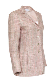 Current Boutique-Akris - Beige & Blush Tweed Blazer Sz 6