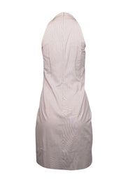 Current Boutique-Akris Punto - Beige Pinstriped Sleeveless Dress Sz 4