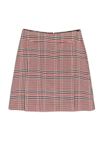 Current Boutique-Akris Punto - Beige, Red & Green Plaid Skirt Sz 4