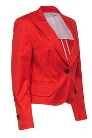 Current Boutique-Akris Punto - Orange Twill Single Button Blazer Sz 10
