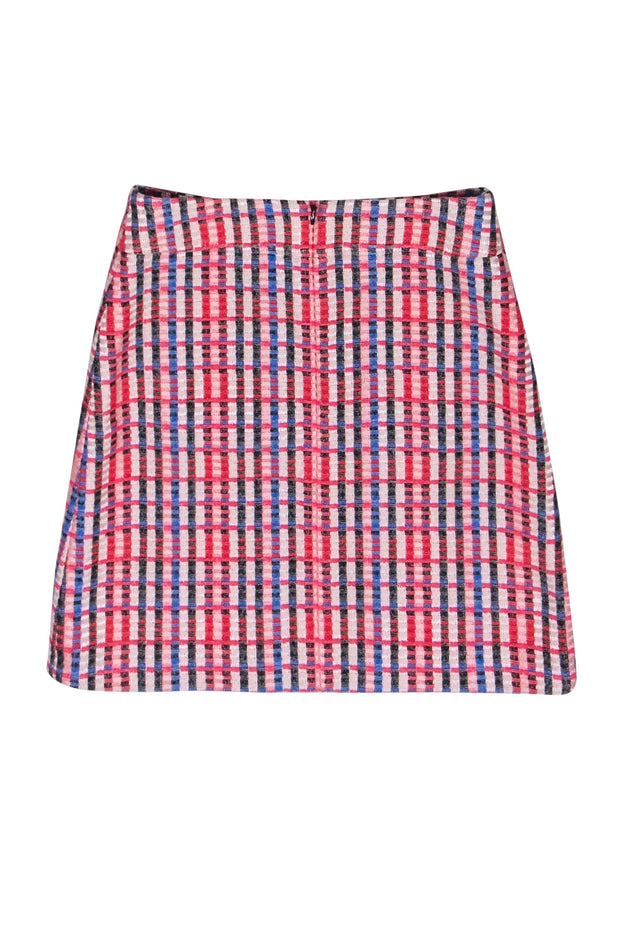 Current Boutique-Akris - Red, Beige, Blue, & Black Plaid Skirt Sz 4