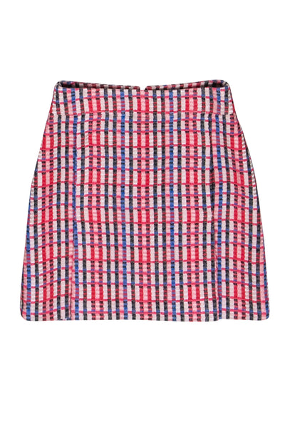 Current Boutique-Akris - Red, Beige, Blue, & Black Plaid Skirt Sz 4
