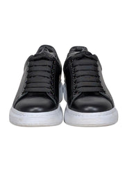 Current Boutique-Alexander McQueen - Black Leather Lace Up Sneakers Sz 7.5