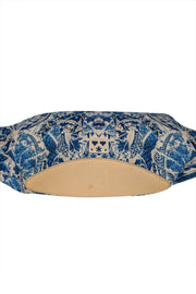 Current Boutique-Alexander McQueen - Blue & White Paisley Print Canvas Manta Clutch Bag