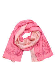 Current Boutique-Alexander McQueen - Pink Two Tone Skull Motif Scarf