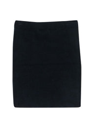 Current Boutique-Alexander Wang - Black Ribbed Knit Mini Skirt Sz S