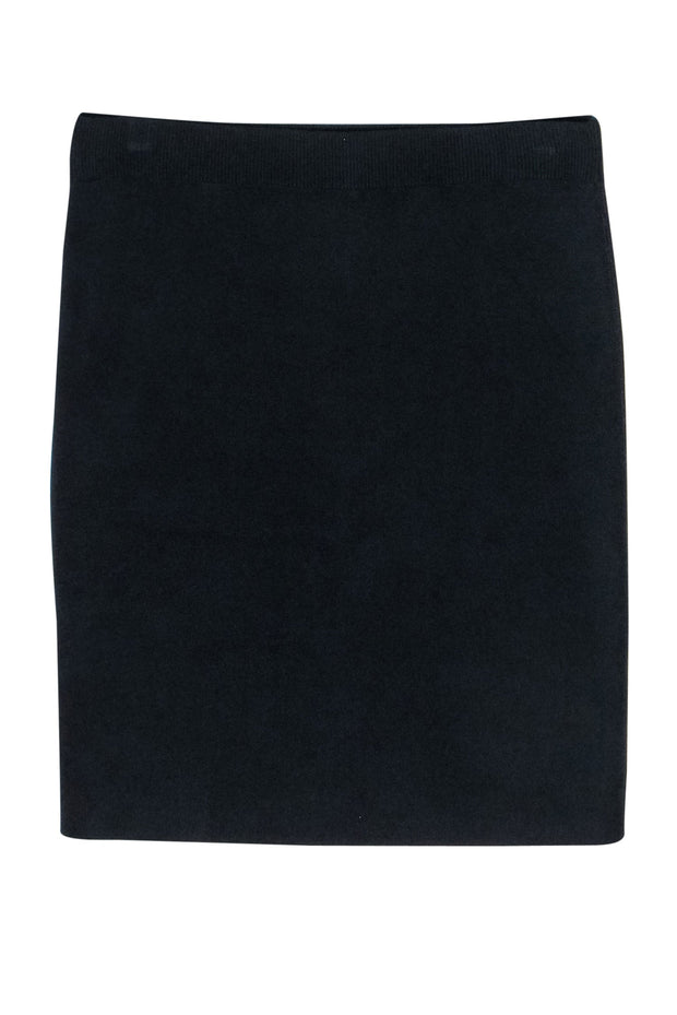 Current Boutique-Alexander Wang - Black Ribbed Knit Mini Skirt Sz S