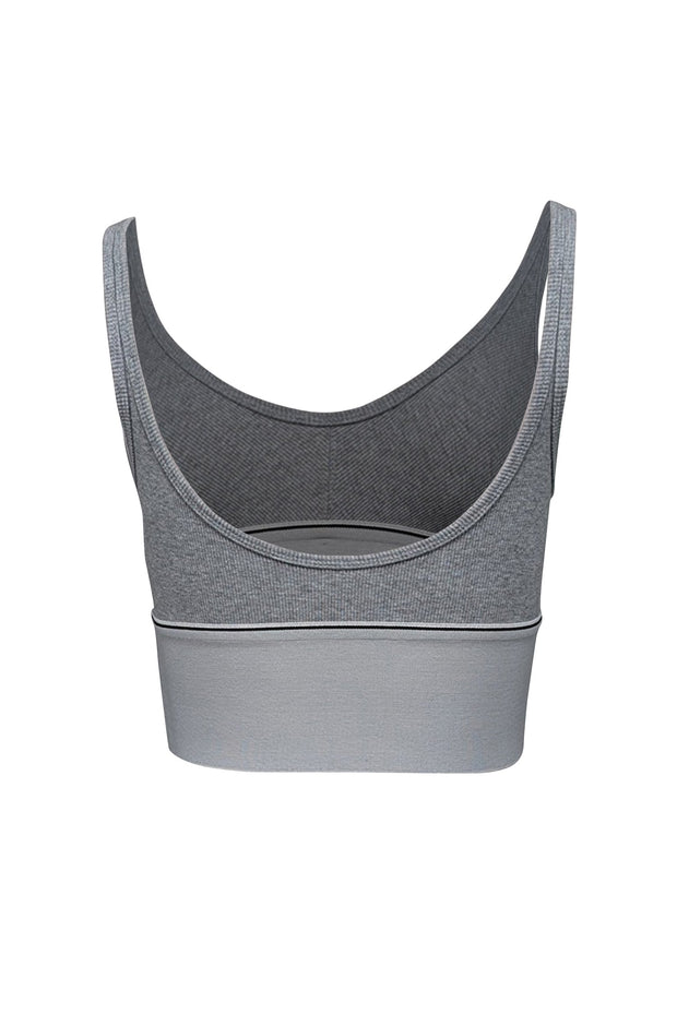 Current Boutique-Alexander Wang - Grey Ribbed Knit Tank w/ Logo Band Sz S