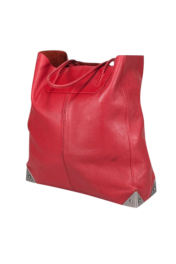 Current Boutique-Alexander Wang - Red Leather Shoulder Bag w/ Structured Base