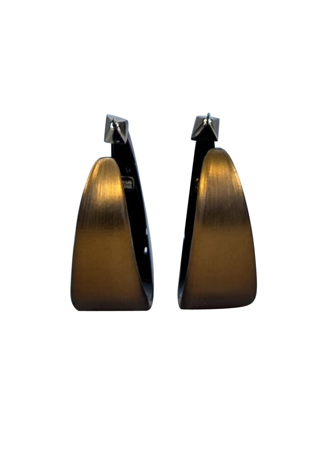 Current Boutique-Alexis Bittar - Bronze Lucite Hoop Earrings