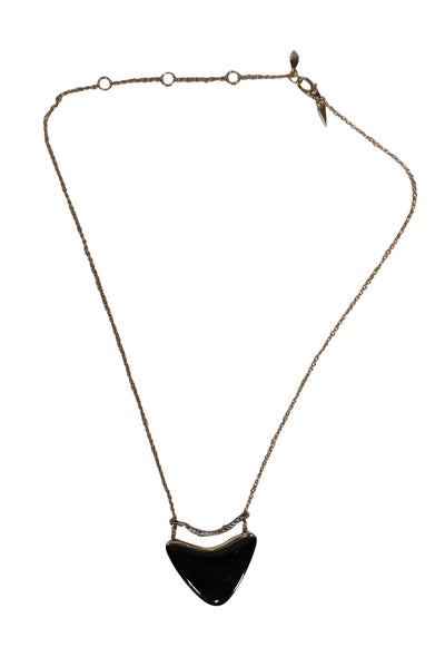 Current Boutique-Alexis Bittar - Green Lucite Pendant w/ Gold Chain Necklace