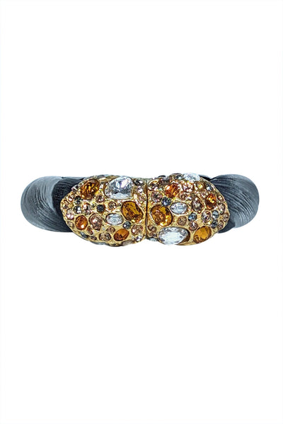 Current Boutique-Alexis Bittar - Lucite w/ Gold & Multi Color Rhinestone Bracelet