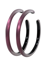 Current Boutique-Alexis Bittar - Purple Lucite Hoop Earrings