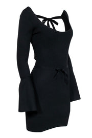 Current Boutique-Alexis - Black Knit Tie-Back Long Sleeve Dress Sz M