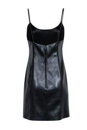 Current Boutique-Alice & Olivia - Black Faux Leather Sleeveless Dress Sz 12