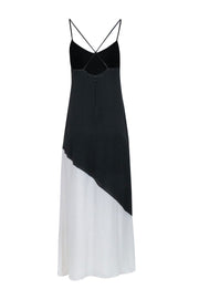 Current Boutique-Alice & Olivia - Black & Ivory Color Block Sleeveless Maxi Dress Sz 2