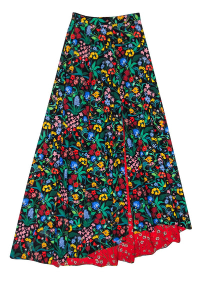 Current Boutique-Alice & Olivia - Black & Multi Color Floral Skirt Sz 0