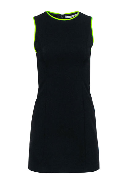 Current Boutique-Alice & Olivia - Black Sleeveless Dress w/ Neon Trim Sz 2