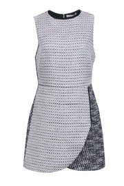Current Boutique-Alice & Olivia - Black & White Sleeveless Tweed Dress Sz 10