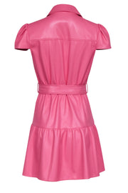 Current Boutique-Alice & Olivia - Bubble Gum Pink Faux Leather Dress Sz 6