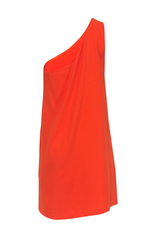 Current Boutique-Alice & Olivia - Orange One Shoulder Shift Dress Sz L