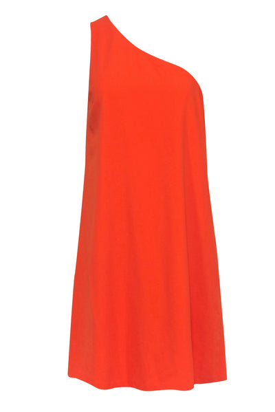 Current Boutique-Alice & Olivia - Orange One Shoulder Shift Dress Sz L