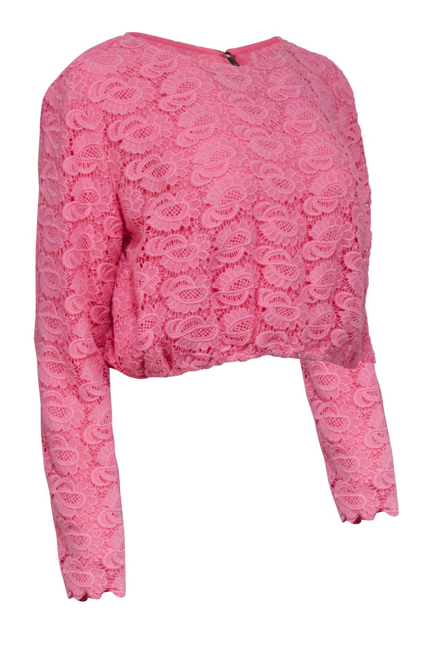 Current Boutique-Alice & Olivia - Pink Lace Long Crop Sleeves Sz S