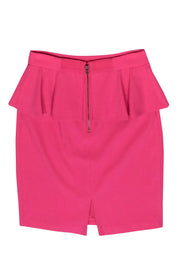 Current Boutique-Alice & Olivia - Pink Peplum Pencil Skirt Sz 2