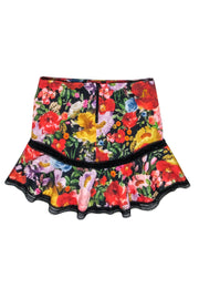 Current Boutique-Alice & Olivia - Red, Black, & Multi Color Floral Skirts Sz 6