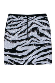 Current Boutique-Alice & Olvia - Zebra Print Sequin Mini Skirt Sz 0