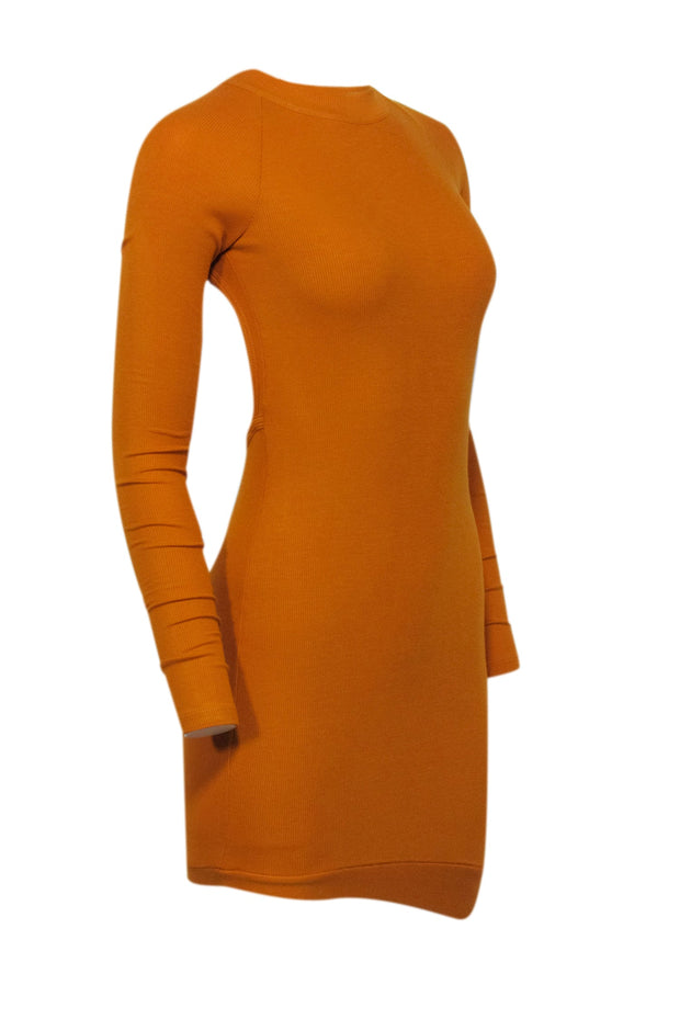Current Boutique-Alix NYC - Marigold Ribbed Knit Mini Dress w/ Back Cut-Out Sz S