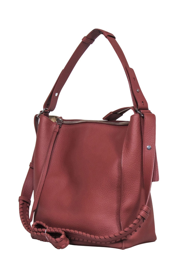Current Boutique-All Saints - Rust Brown "Kita" Leather Crossbody Bag