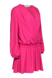 Current Boutique-Amanda Uprichard - Magenta Mini Dress w/ Smocked Waist Sz M